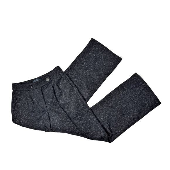 Modcloth High-Waisted Tweed Flannel Wide Leg Trouser Pants Womens 4 - Picture 3 of 11